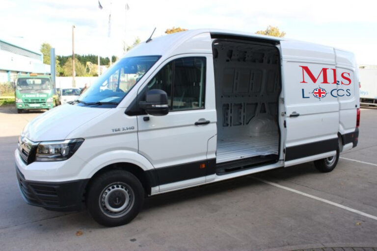 MK&S Logistics van with open door